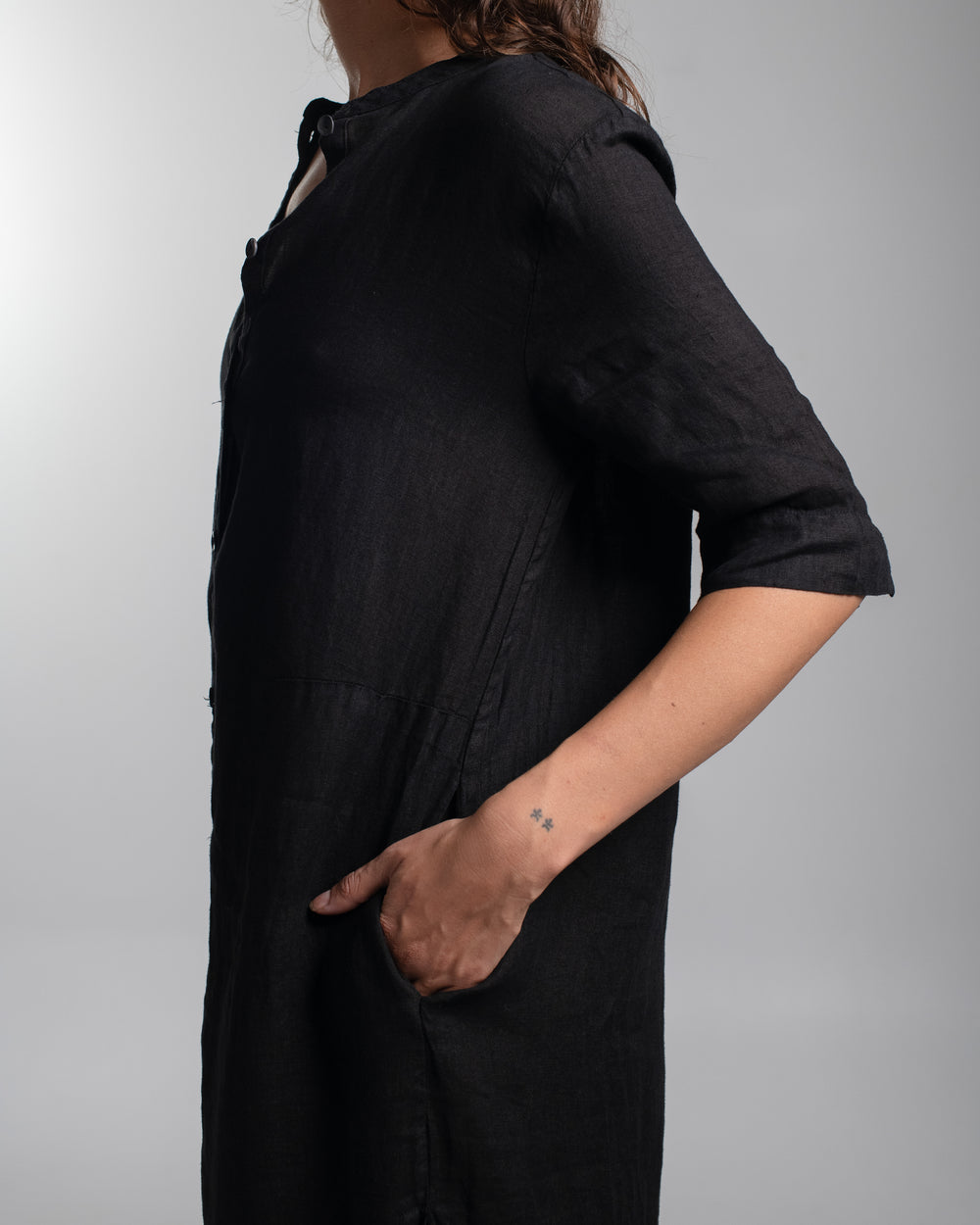 Marakesh Dress Linen Black