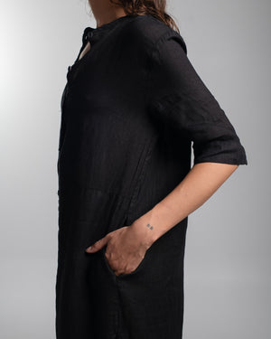 Marakesh Dress Linen Black