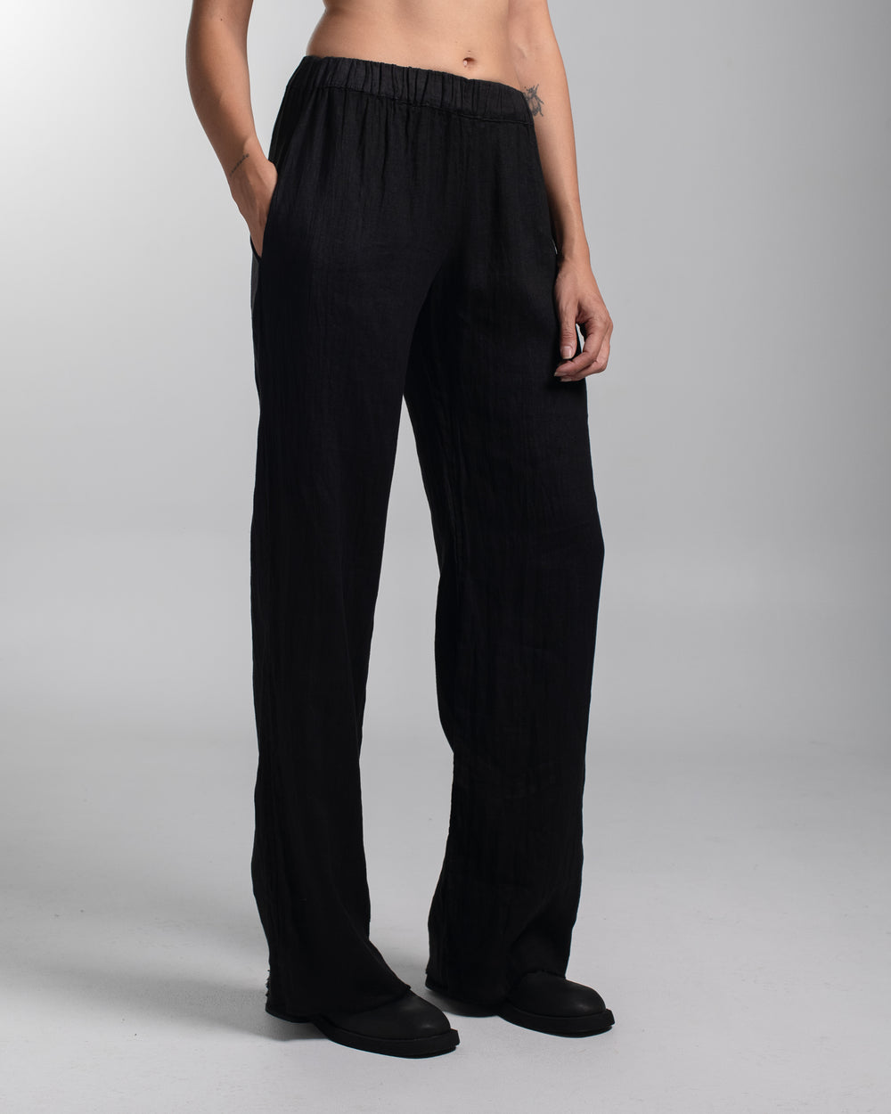 Meloni Pants Linen Black