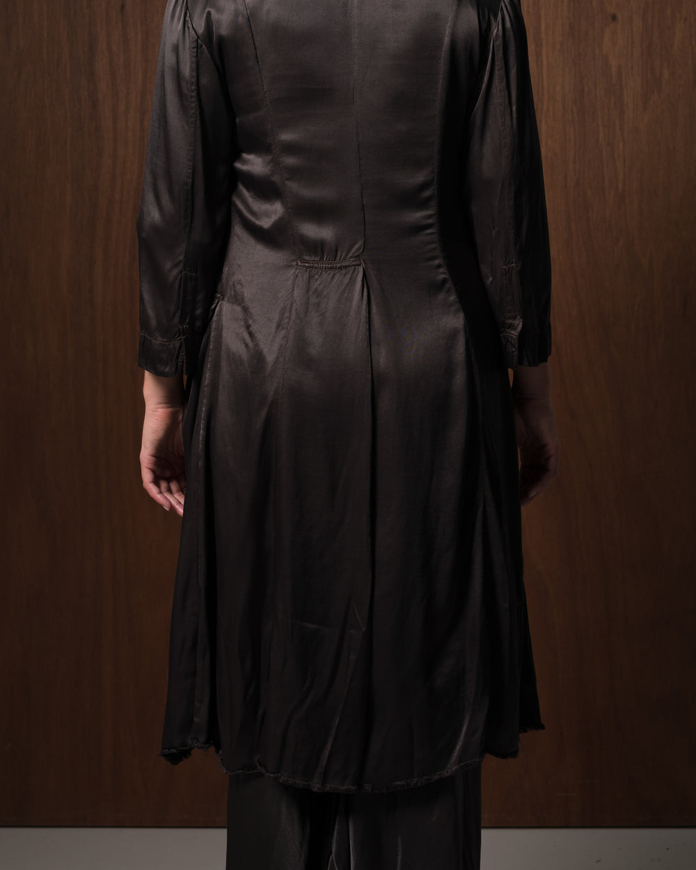 Rosie Coat Cocktail Length Rayon Chocolate