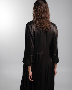 Rosie Coat Cocktail Length Rayon Chocolate