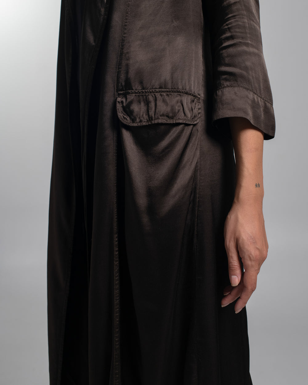 Rosie Coat Cocktail Length Rayon Chocolate