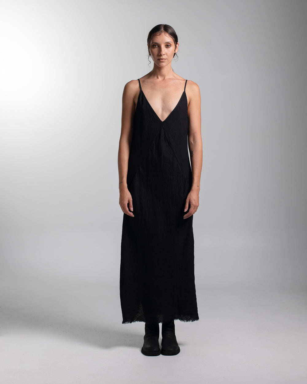 Sia Dress Linen Black