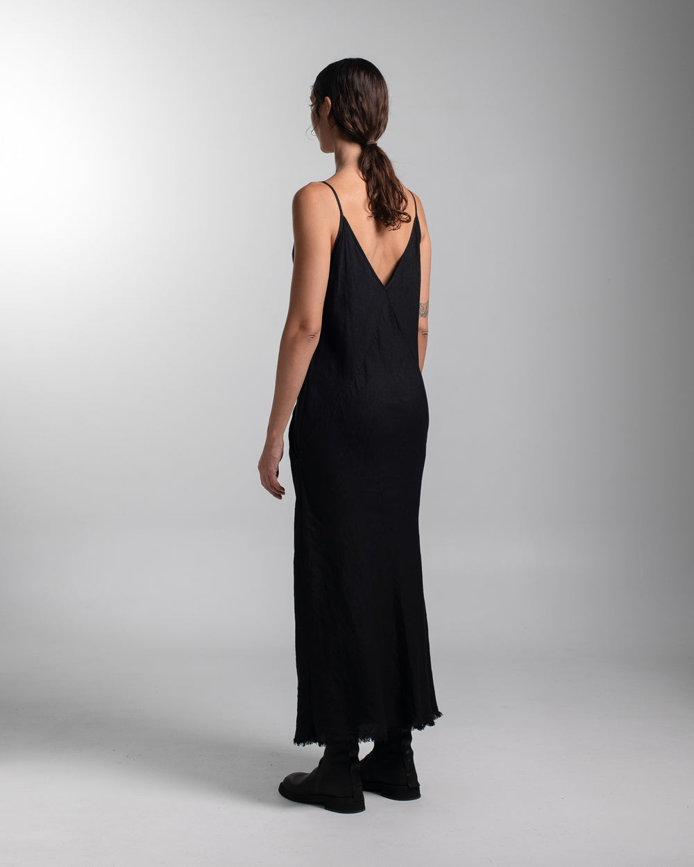 Sia Dress Linen Black