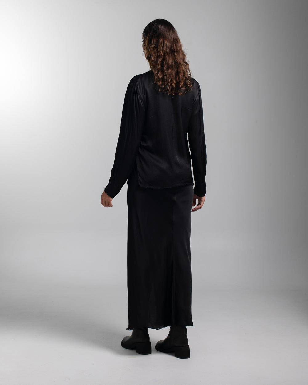 Tuxedo Shirt Rayon Black