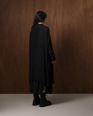 Yoko Duster Silk Chiffon Black