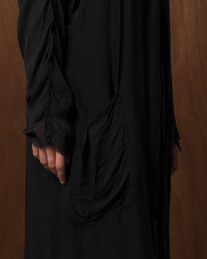 Yoko Duster Silk Chiffon Black