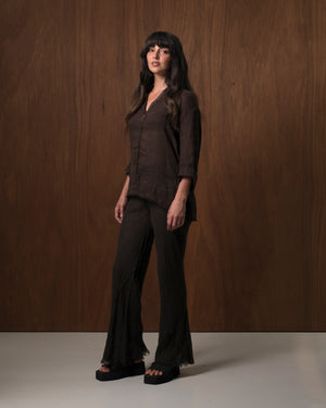 Milano Pants Linen Chocolate
