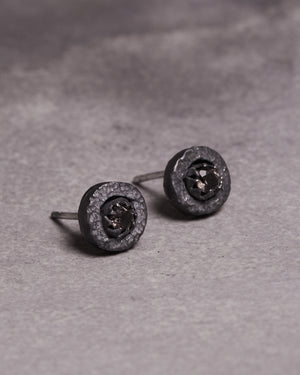 Raw Smoky Quartz Studs