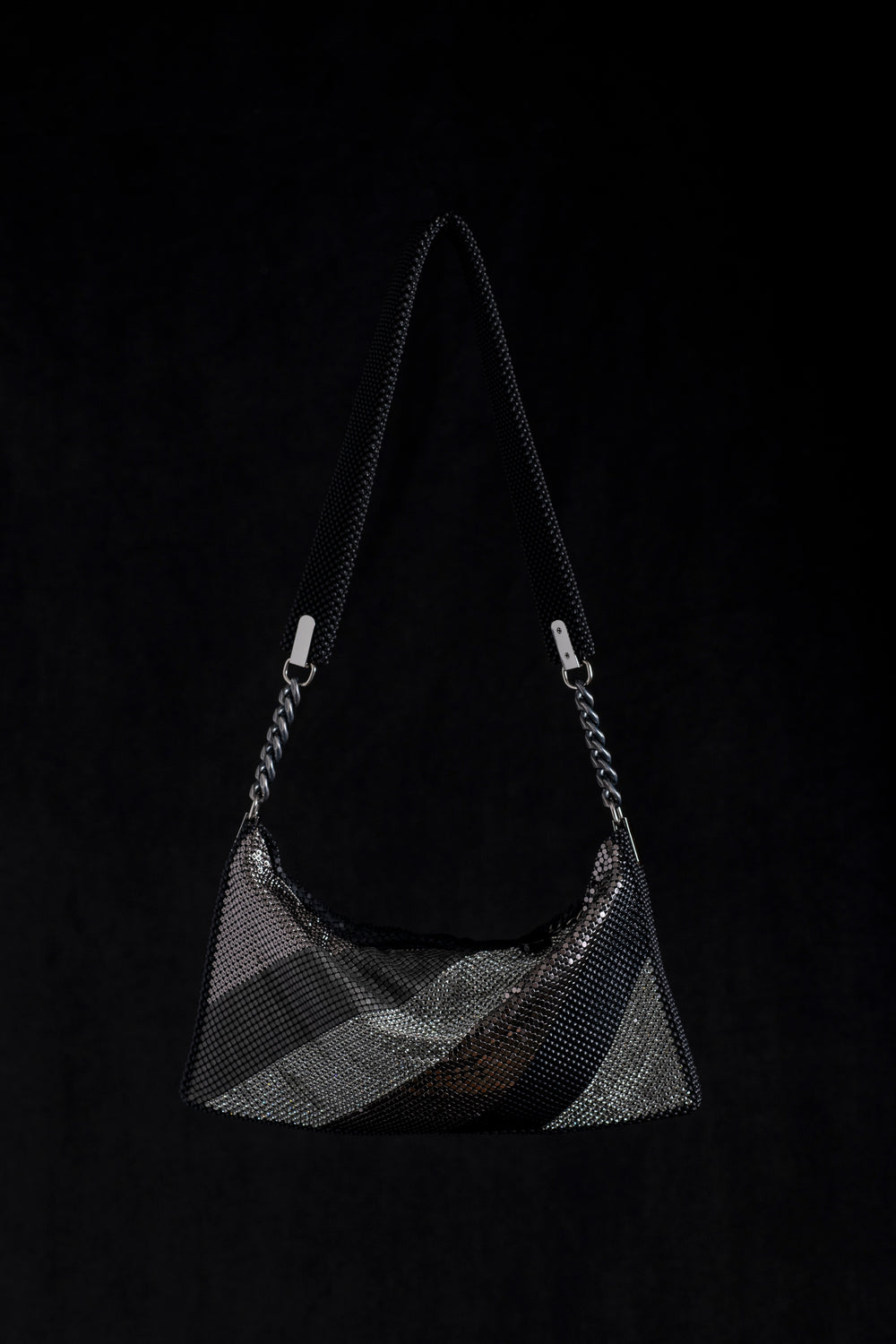 Daniela Diagonals Baguette Black / Grey