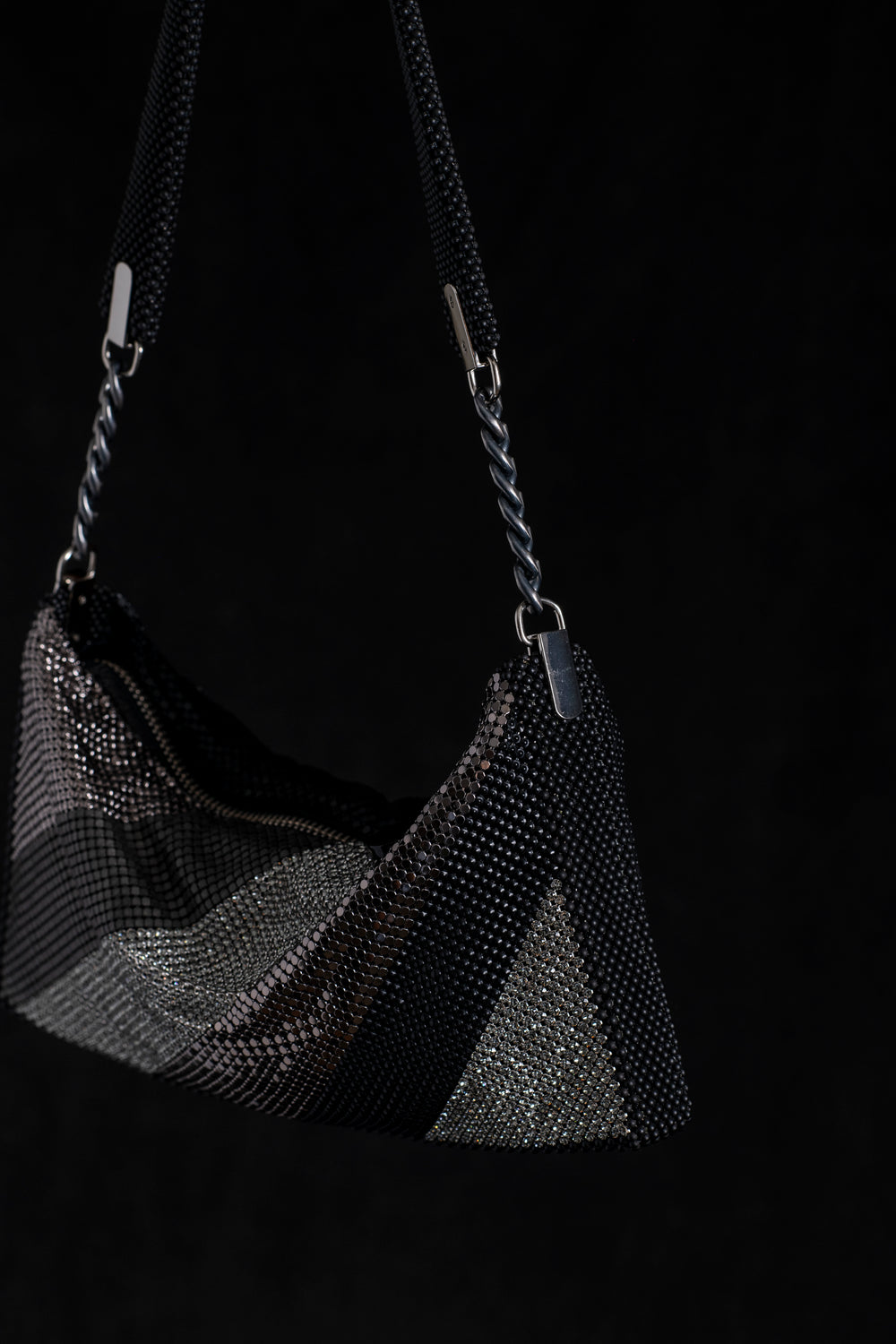 Daniela Diagonals Baguette Black / Grey