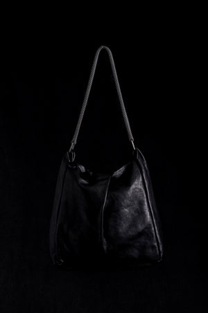 Michelle Shoulder Bag w/ Mesh Handle Black