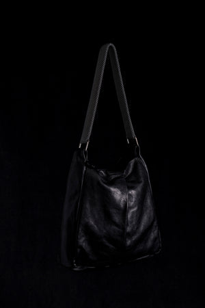Michelle Shoulder Bag w/ Mesh Handle Black