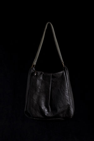 Michelle Shoulder Bag w/ Mesh Handle Dark Brown