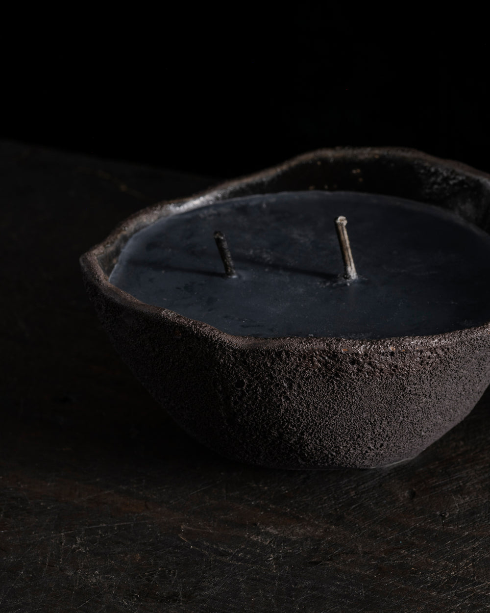 Intention Bowl Black 2 Wicks - Hera