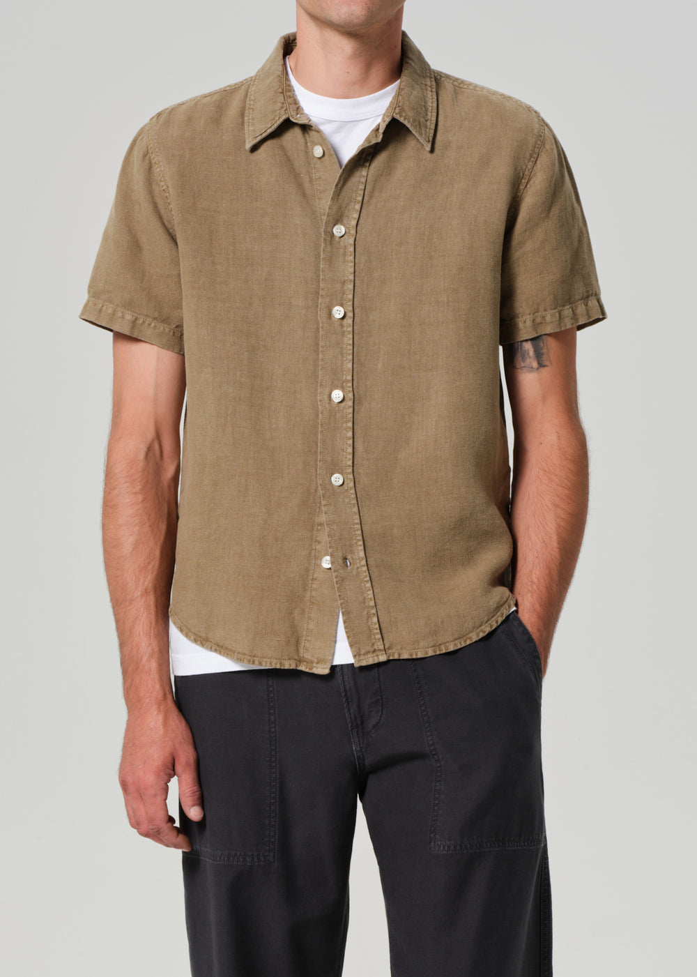 Cairo Short Sleeve Shirt Linen Reservoir