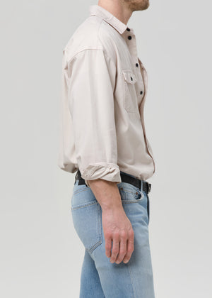 Shigoto Shirt Cashmere Touch Light Taupe
