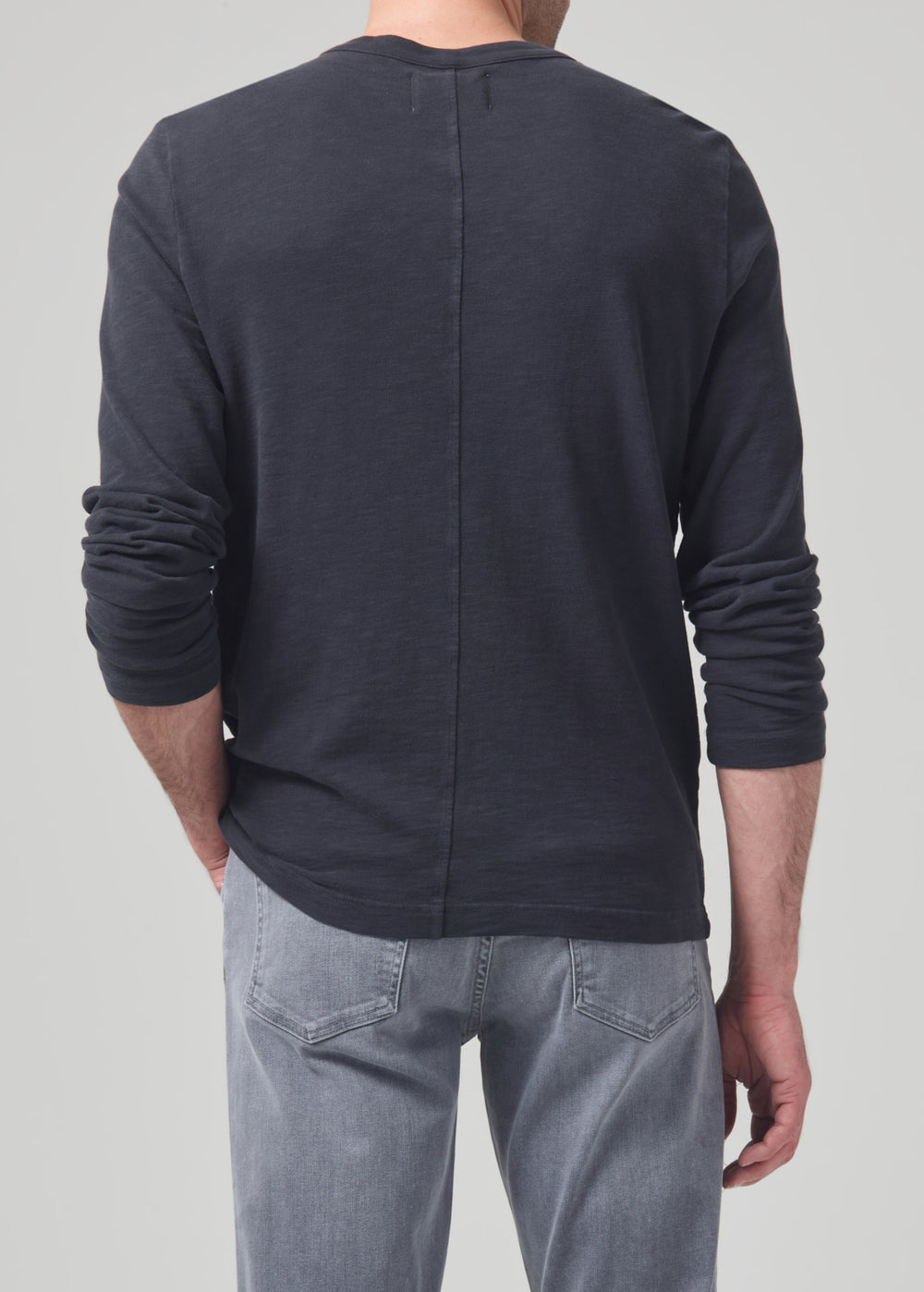Classic Henley in Washed Black