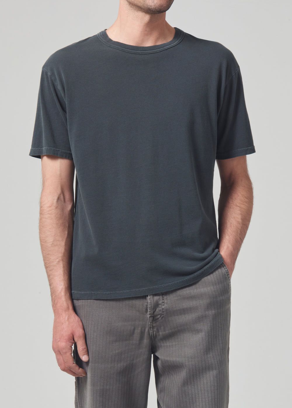 Box Tee in Charred Cedar