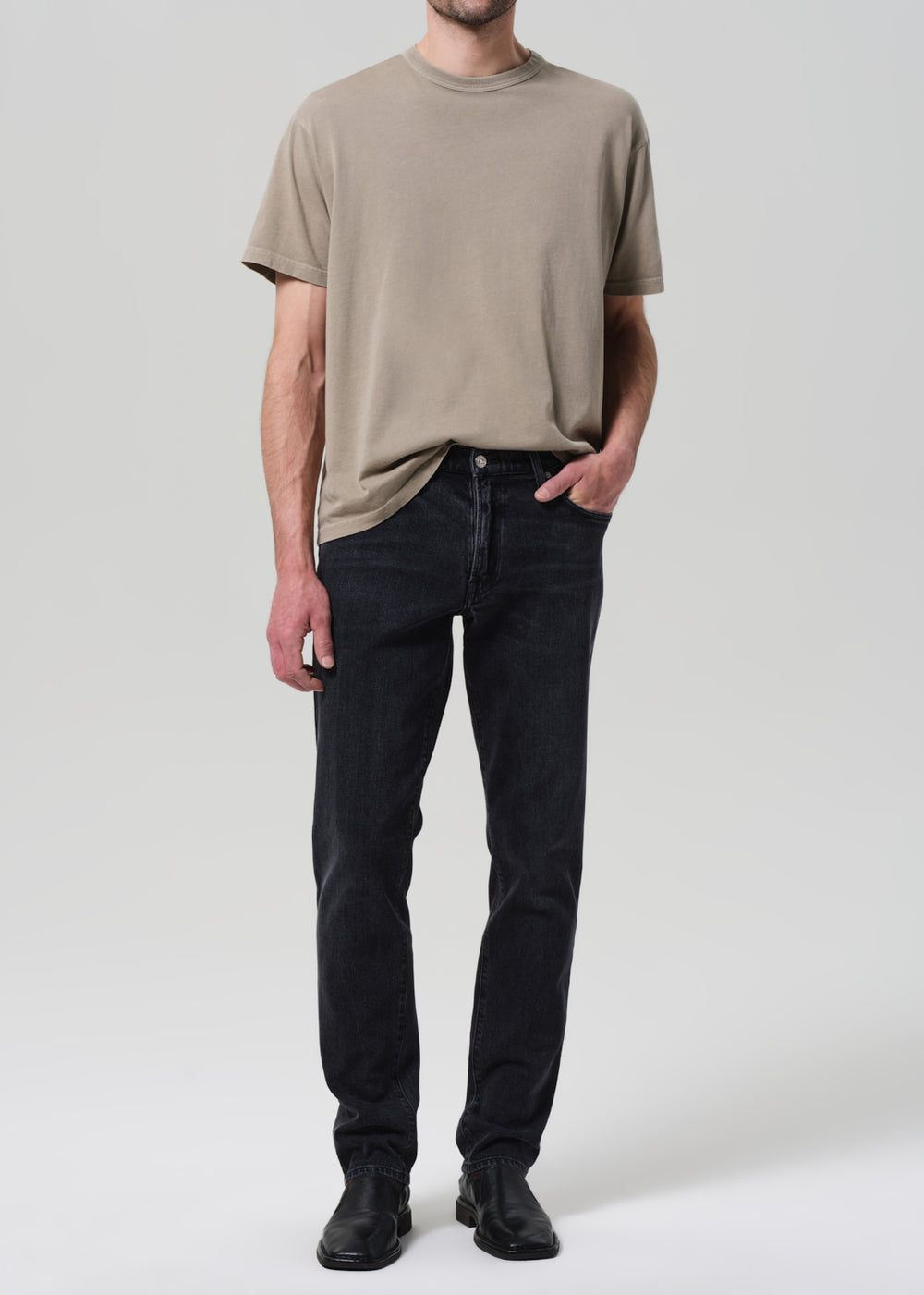 Box Tee in Pelican