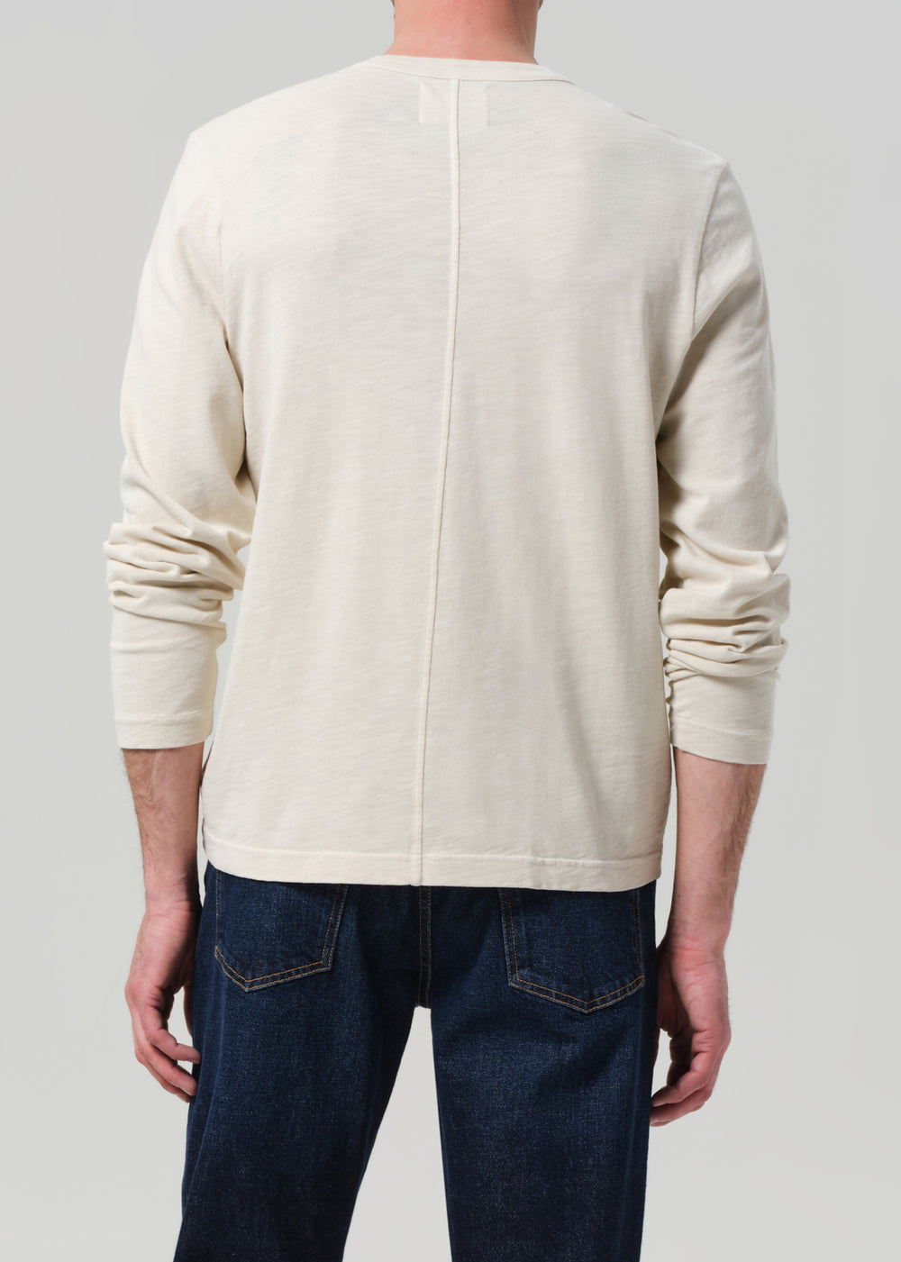 Three Button Henley Ecru