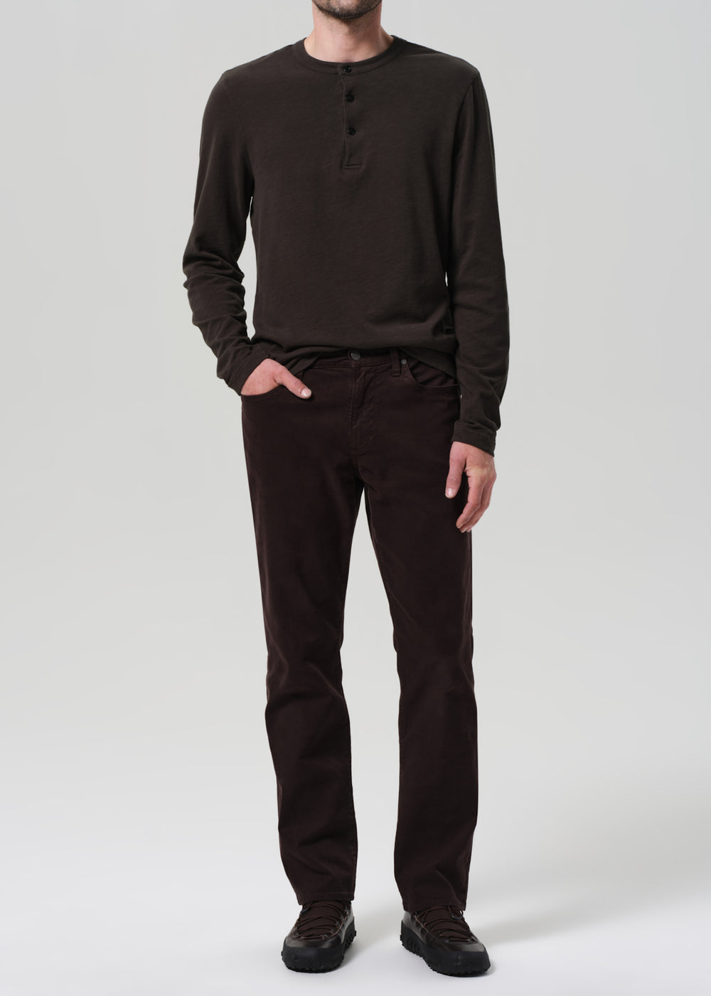 Three Button Henley Forrest