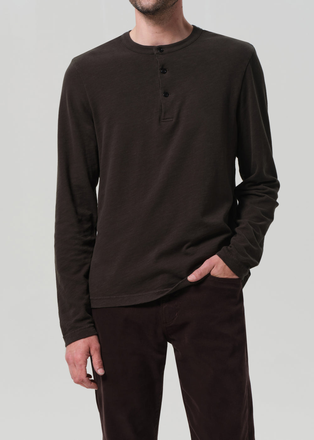 Three Button Henley Forrest