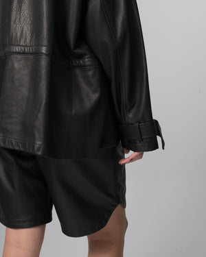 Leather Heavy Jacket Nero GD26F23096MGA