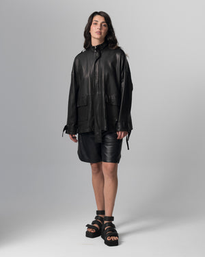 Leather Heavy Jacket Nero GD26F23096MGA