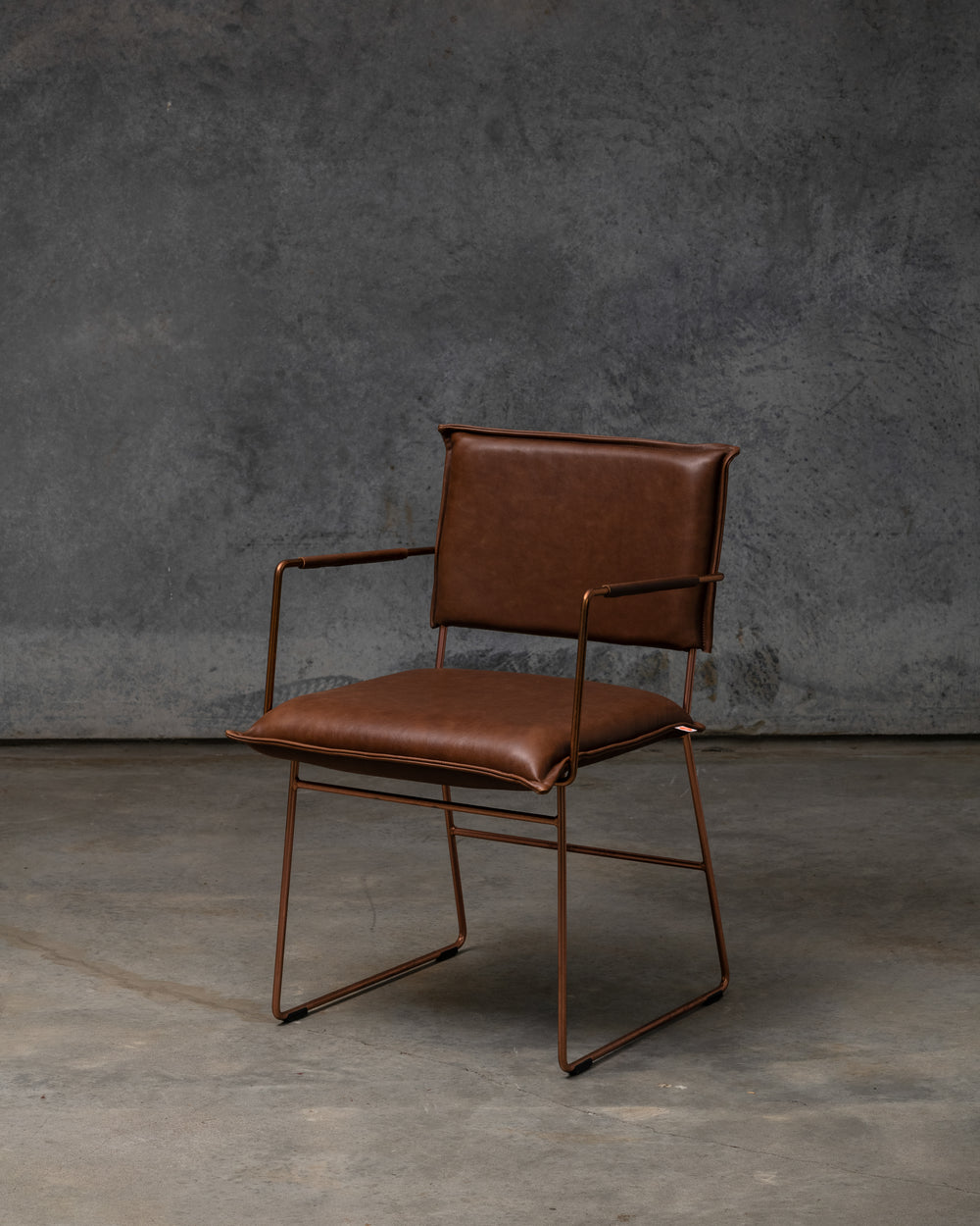 Norman Dining Chair Copper Frame - Luxor Fango