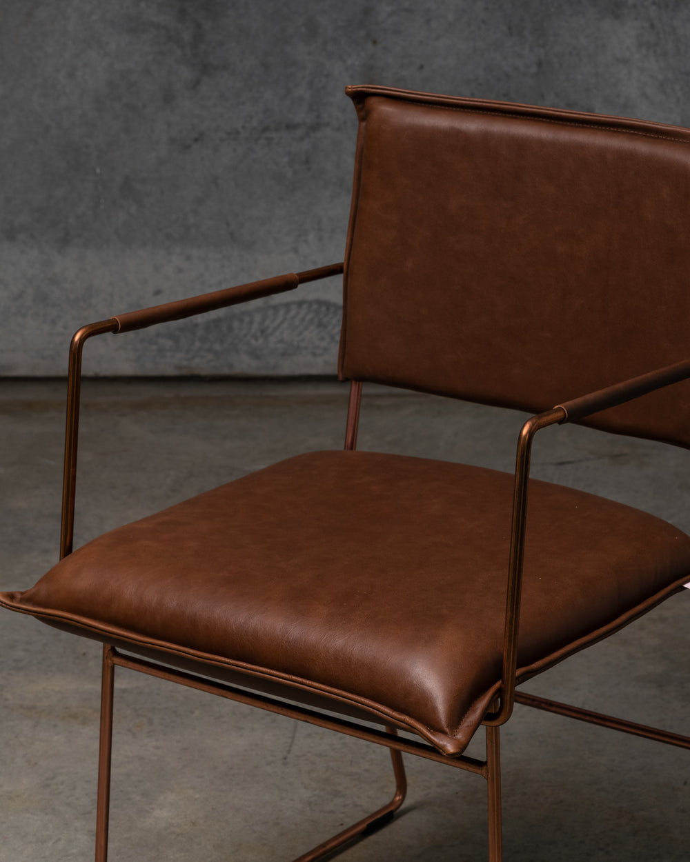 Norman Dining Chair Copper Frame - Luxor Fango