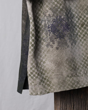 Oversized Printed Crepe Silk Short Sleeve Shirt