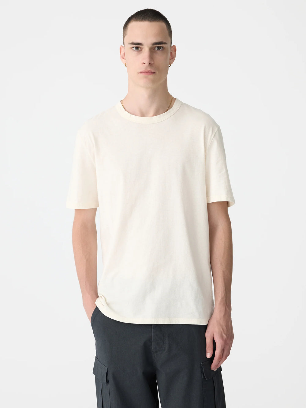 Slim Fit T Shirt Off White