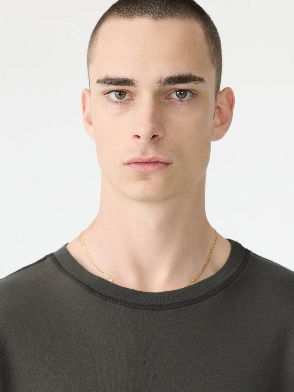 Slouch Coverstitch LS T Shirt Slate Grey / Black