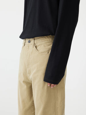 Stonewashed Five Pocket Pant Tan