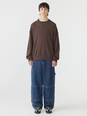 Cotton Crew Neck Knit Carob