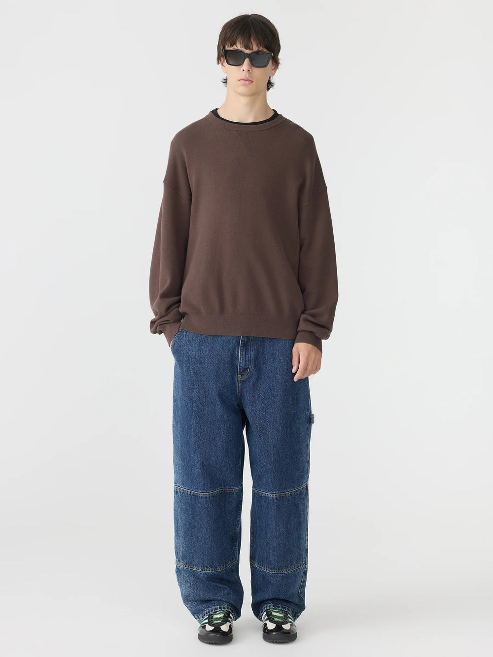 Cotton Crew Neck Knit Carob