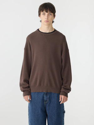 Cotton Crew Neck Knit Carob