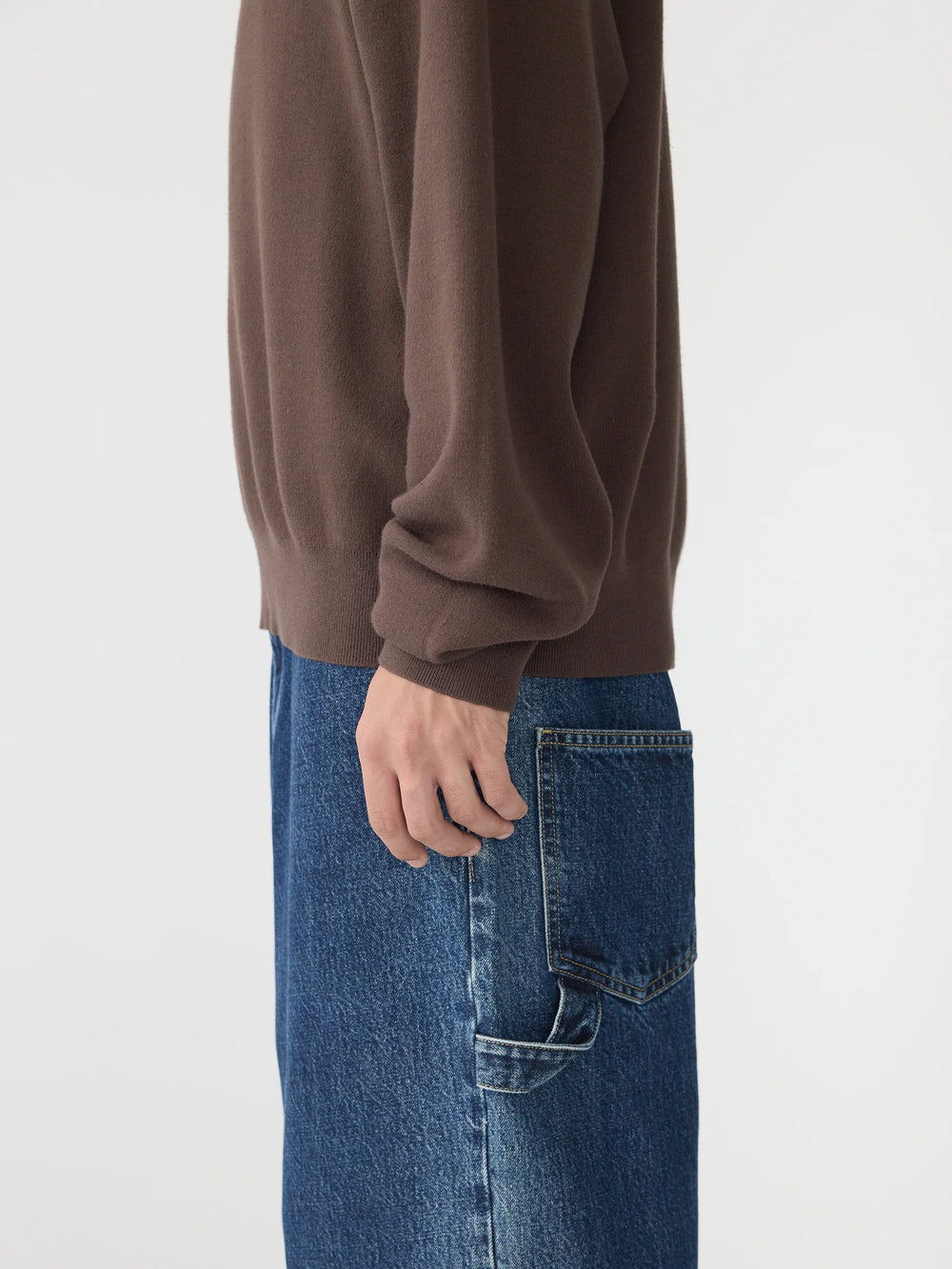 Cotton Crew Neck Knit Carob
