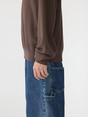 Cotton Crew Neck Knit Carob