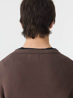Cotton Crew Neck Knit Carob
