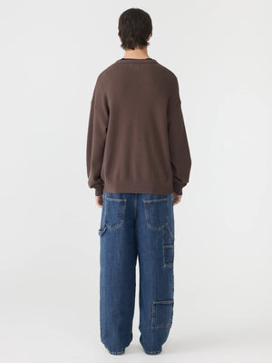 Cotton Crew Neck Knit Carob