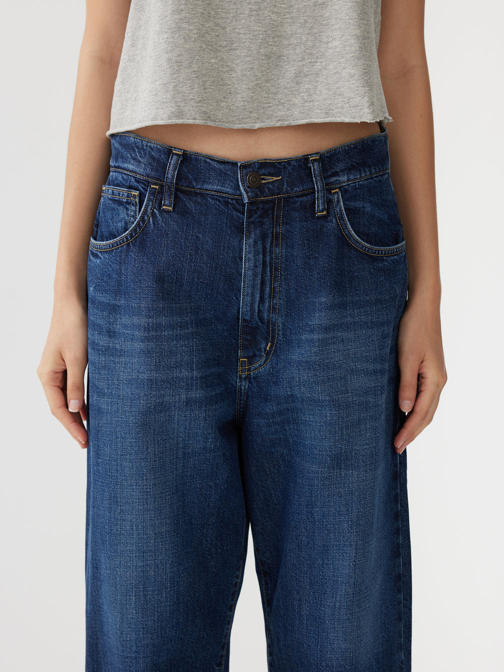 Slouch Straight Jean Worn Indigo