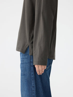 Slouch Wide Heritage LS T Shirt Slate Grey