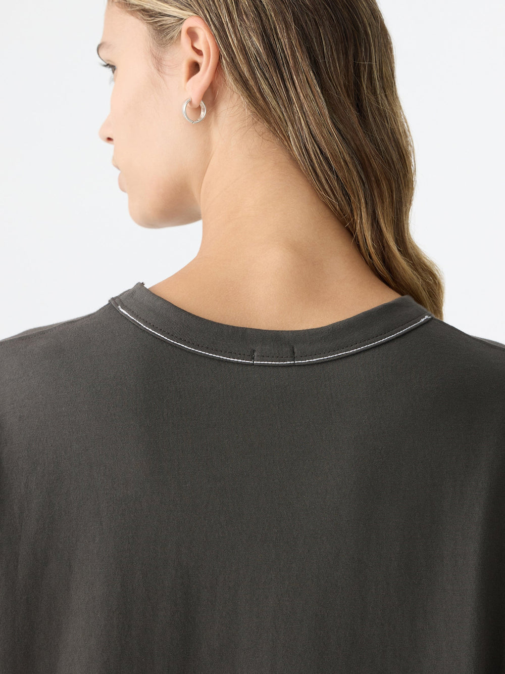 Slouch Wide Heritage LS T Shirt Slate Grey