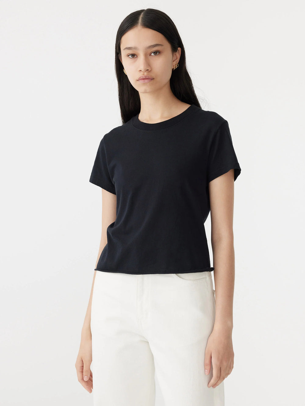 Raw Edge Baby T-Shirt Black