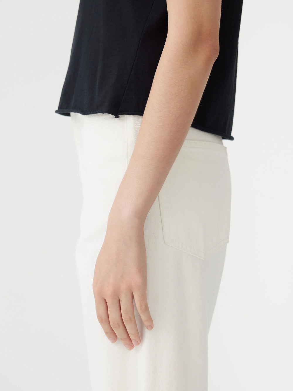 Raw Edge Baby T-Shirt Black