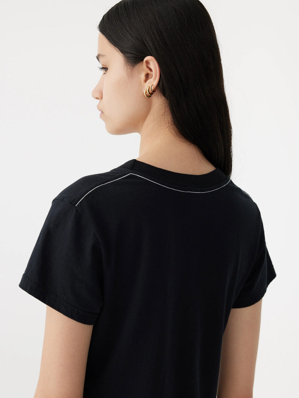Raw Edge Baby T-Shirt Black