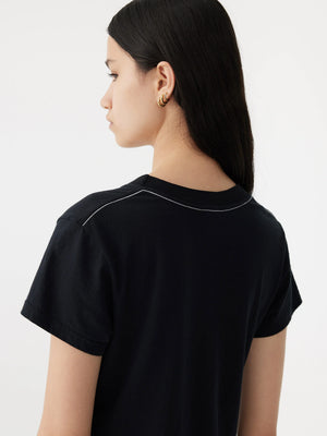 Raw Edge Baby T-Shirt Black