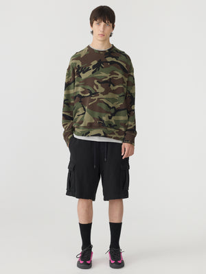 Fleece Cargo Short Black